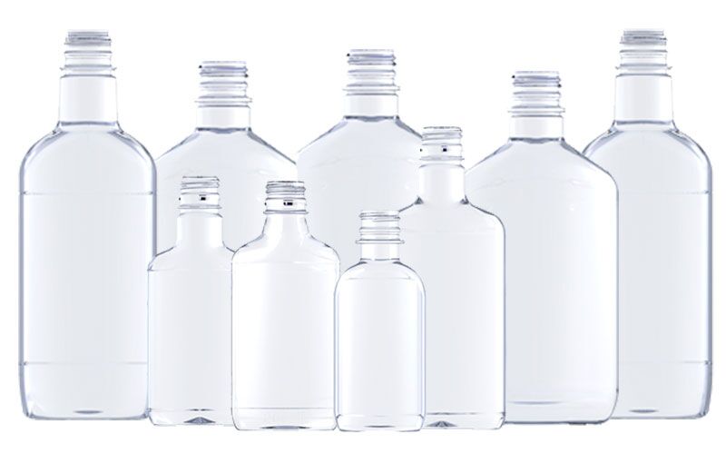 PET Plastic Liquor Flasks Catalog Packaging Logistics